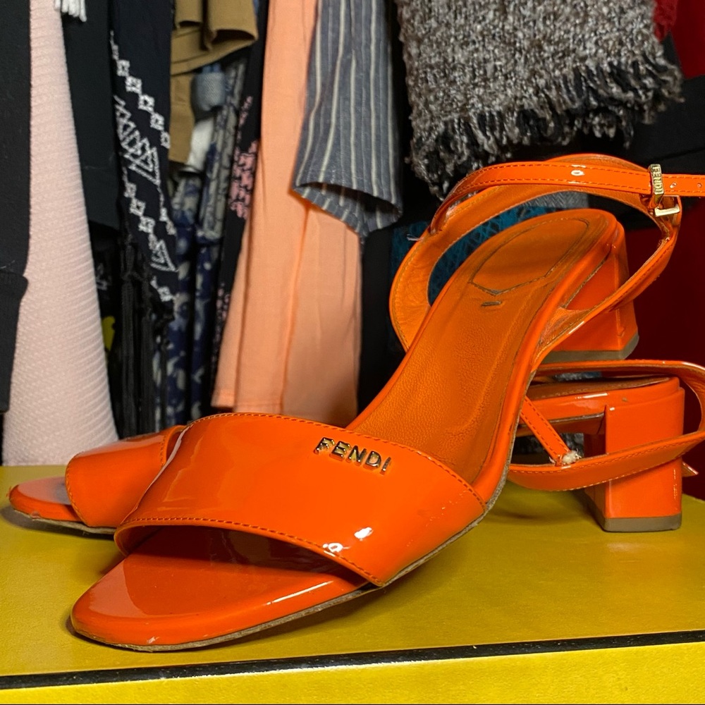 Fendi orange sandal